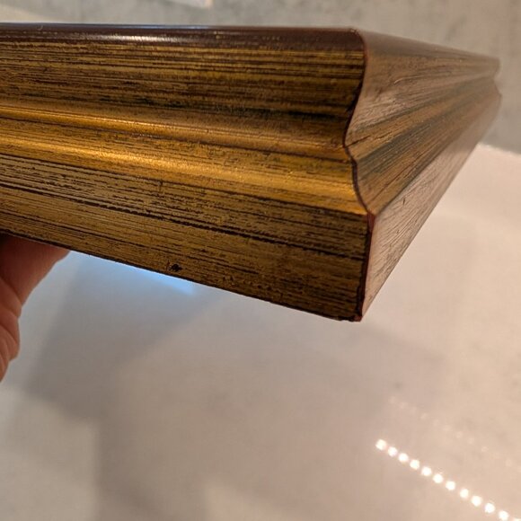 Vintage Italian Picture of sail boats along the coast on gold leaf and hand pain - Picture 5 of 11